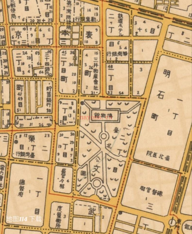 1932年台北町界地图