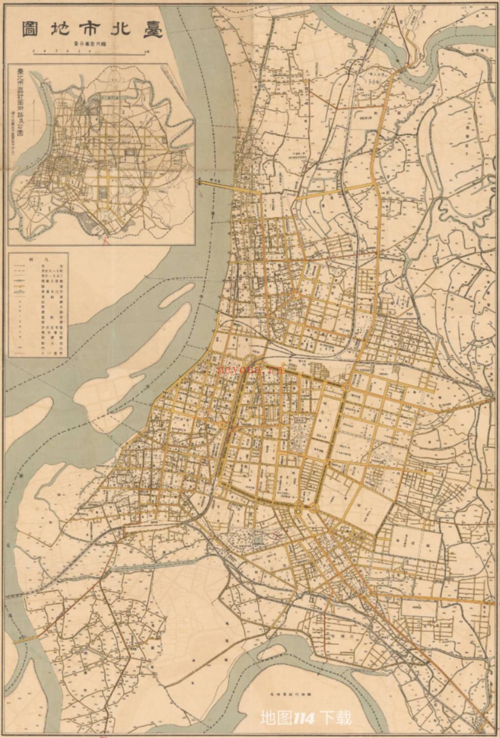1932年台北町界地图