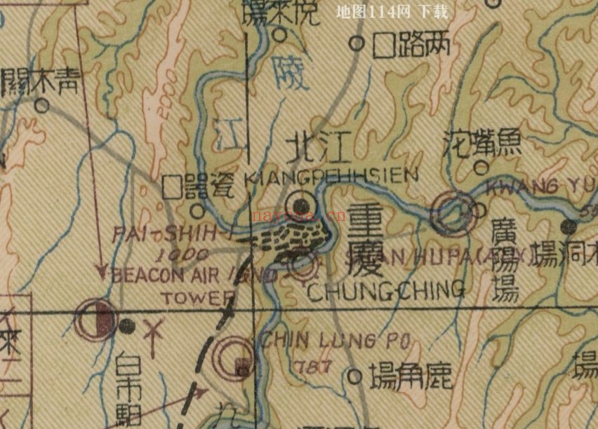 1947年川渝高清航空图(2亿像素)