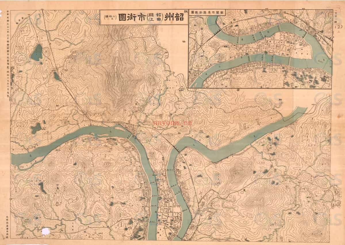 广东省城市图六幅(民国时期)