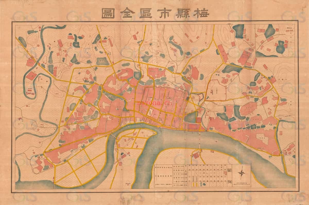 广东省城市图六幅(民国时期)