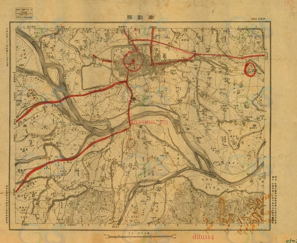 1944年两万五千分一大巴山奉巫区地形图
