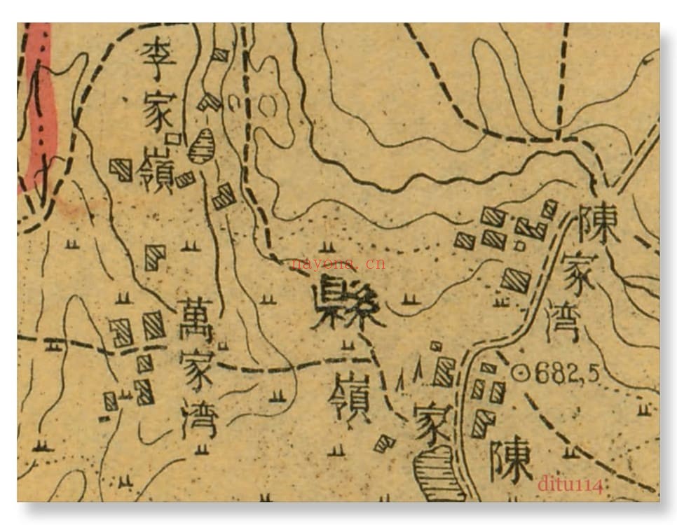 1944年两万五千分一大巴山奉巫区地形图