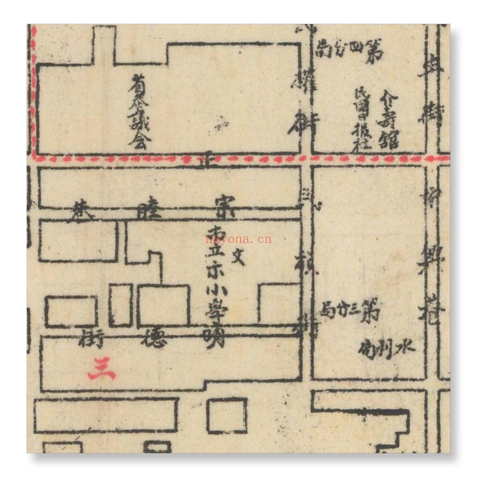 民国时期宁夏省银川市区域图