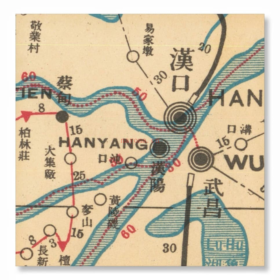 1930年湖北邮务区舆图