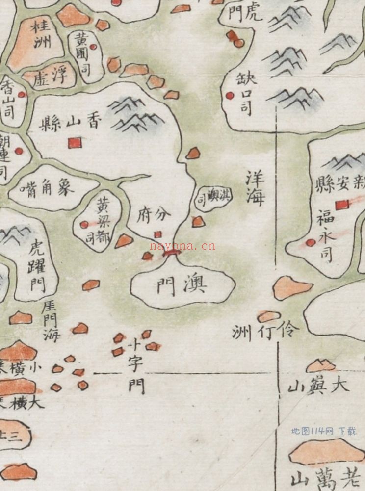 1822年清广东全省经纬地舆图
