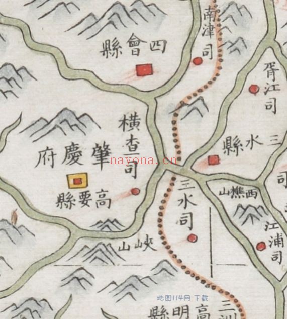 1822年清广东全省经纬地舆图