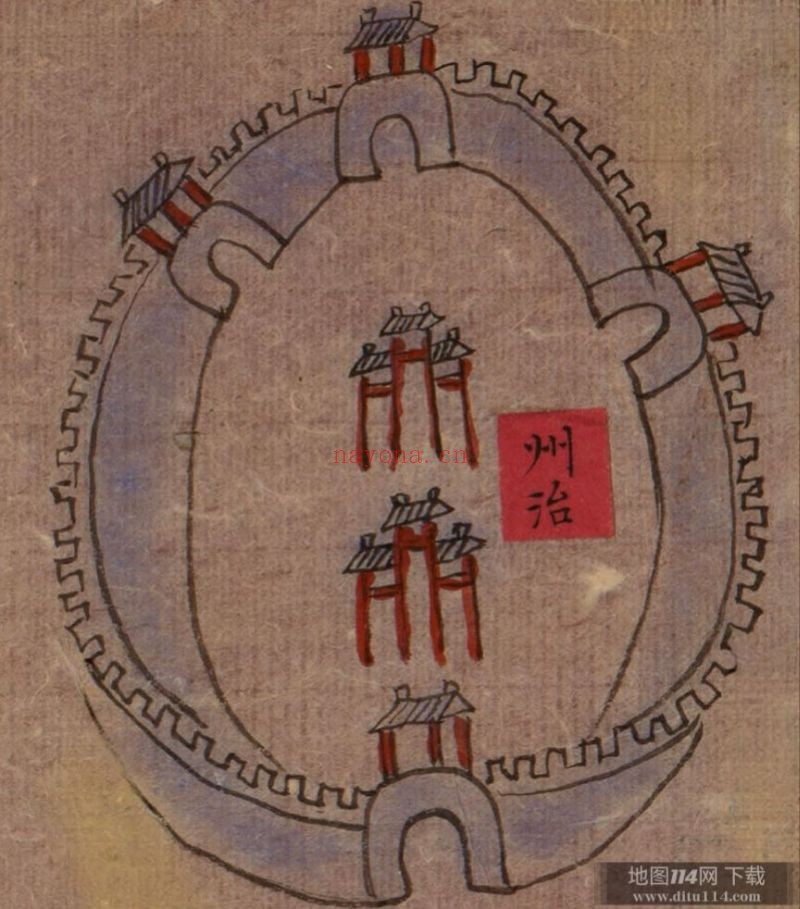 1785年山西保德州城图