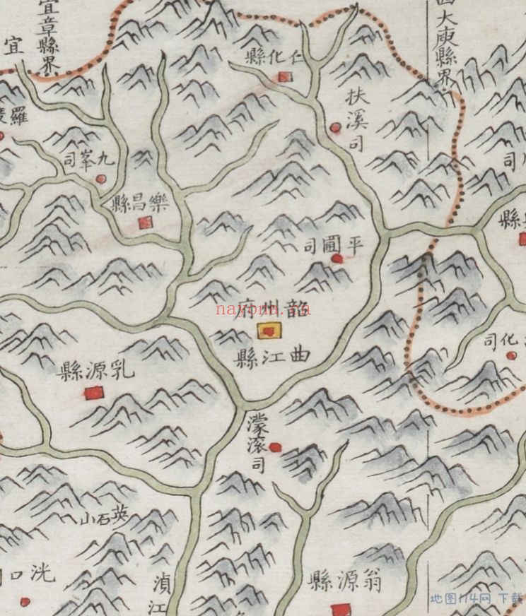1822年清广东全省经纬地舆图
