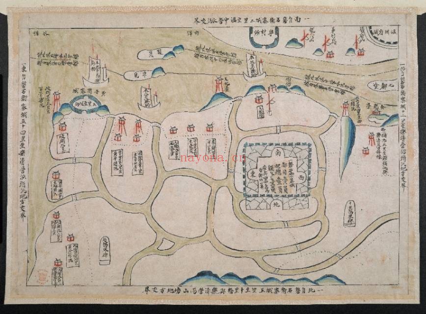 1728年盘石营城汛四至交界图