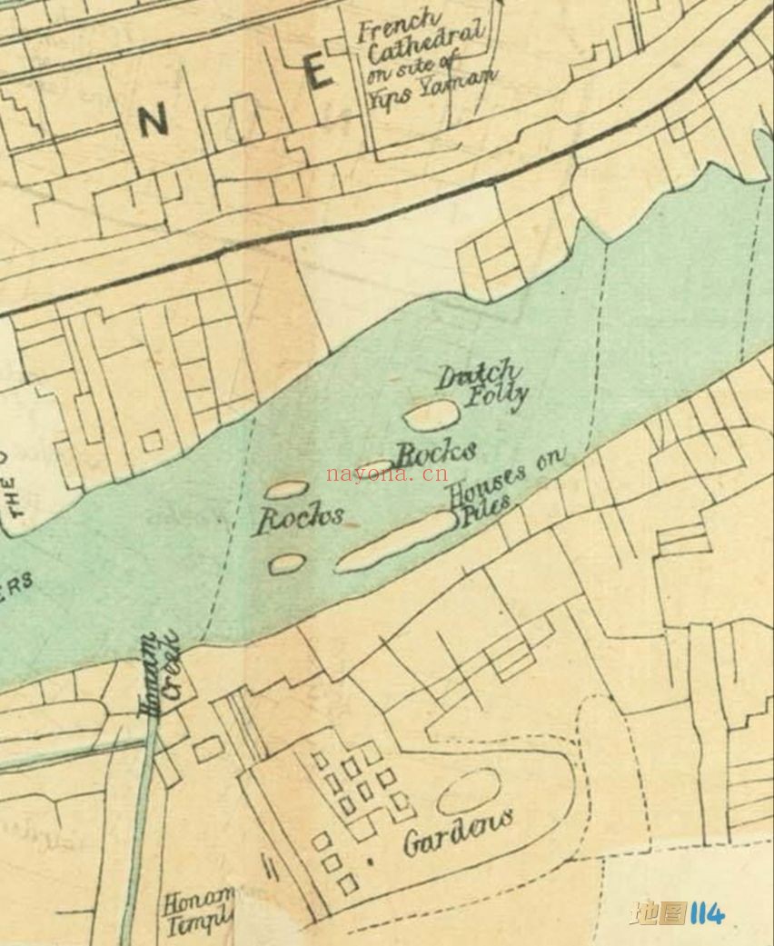 1875年广州城地图