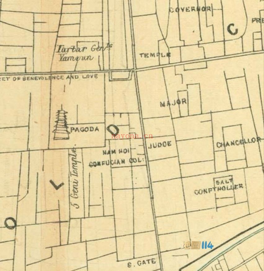 1875年广州城地图