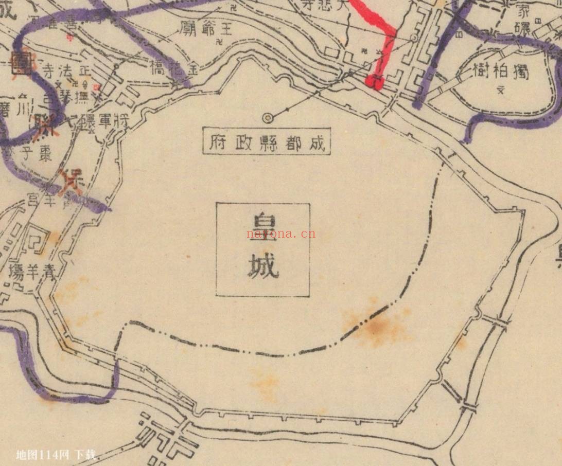 1938年四川省成都县地图