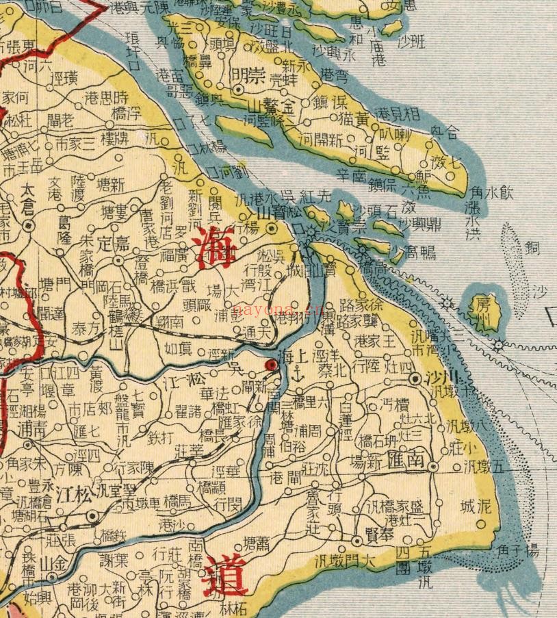 1917年江苏省地图