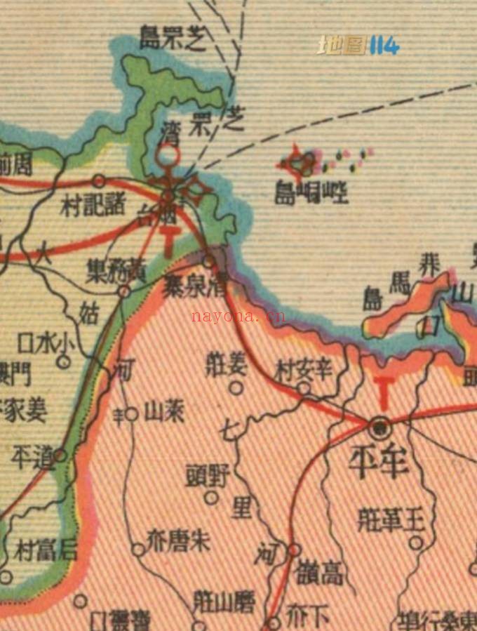 1937年山东省明细地图