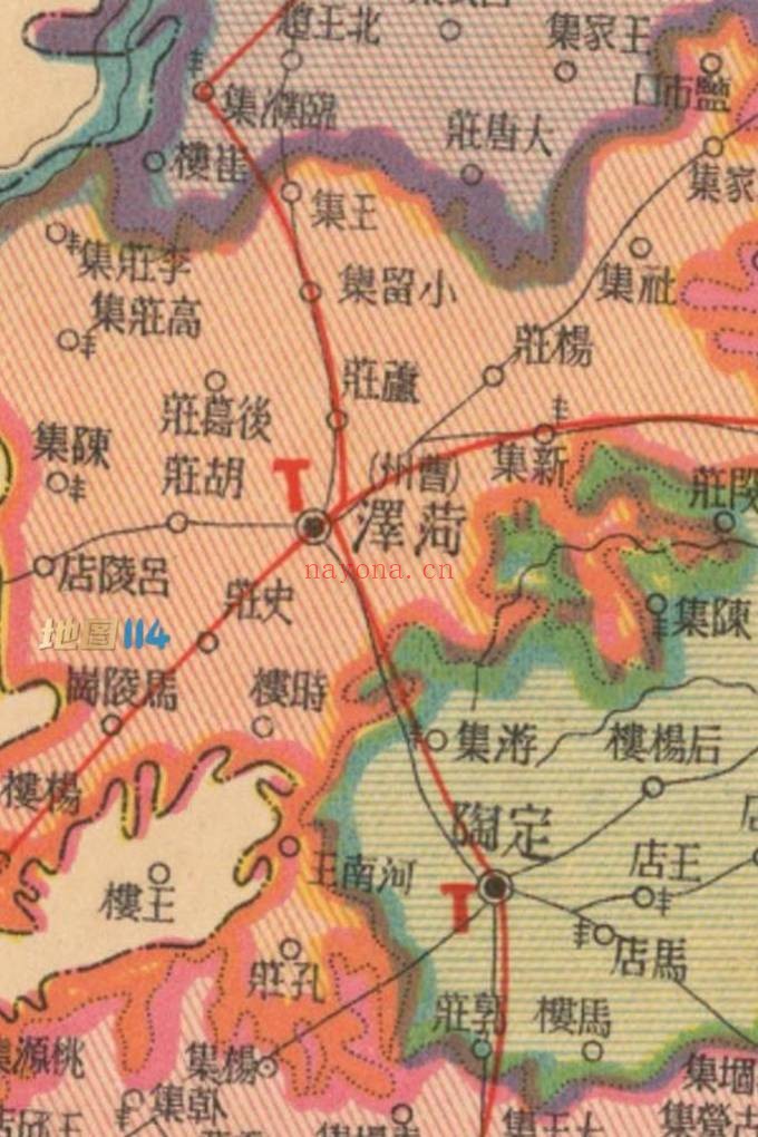 1937年山东省明细地图