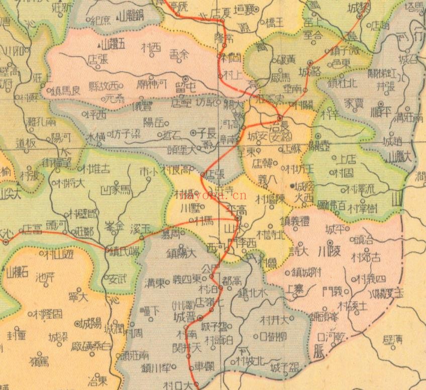 1941年山西分县详图