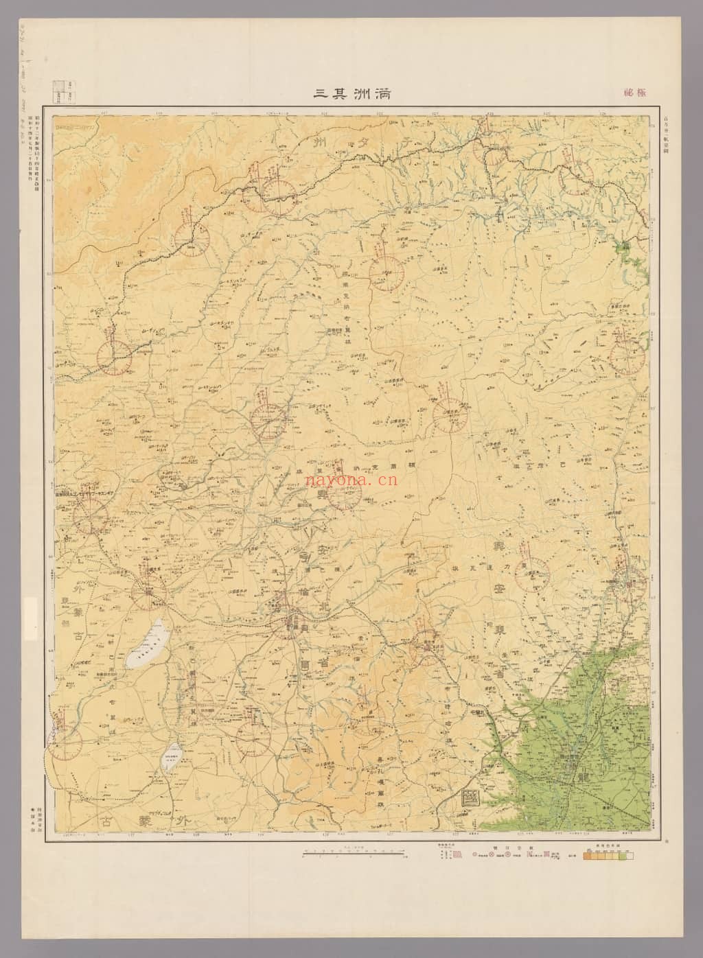 1937-1939年东北部百万分一航空图