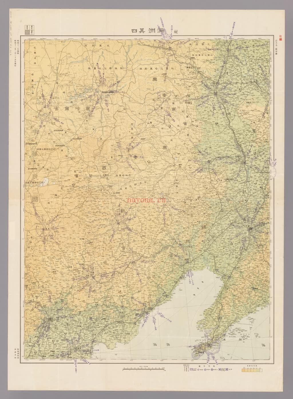 1937-1939年东北部百万分一航空图