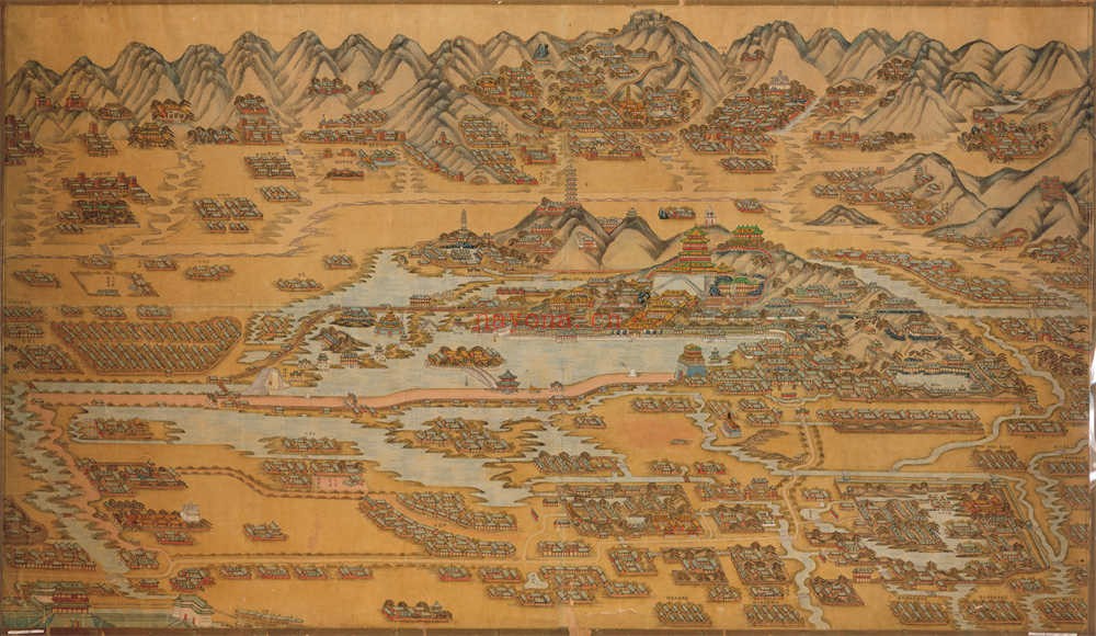 1888年北京颐和园八旗兵营图