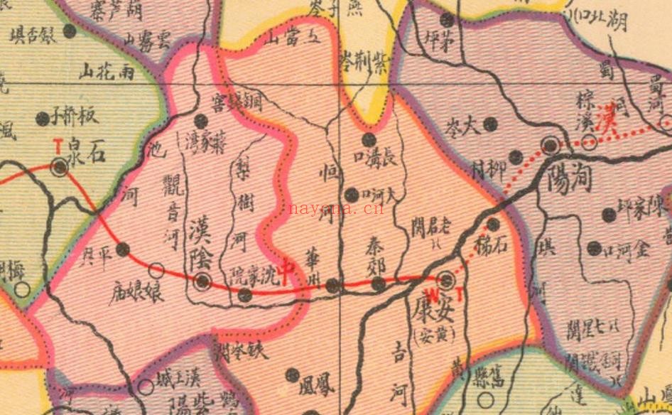 民国《陕西省明细地图》
