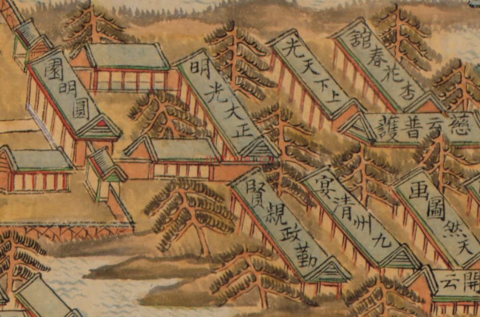 1888年北京颐和园八旗兵营图