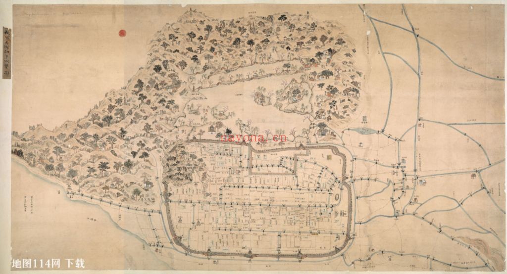 1727年清杭城西湖江干湖墅图