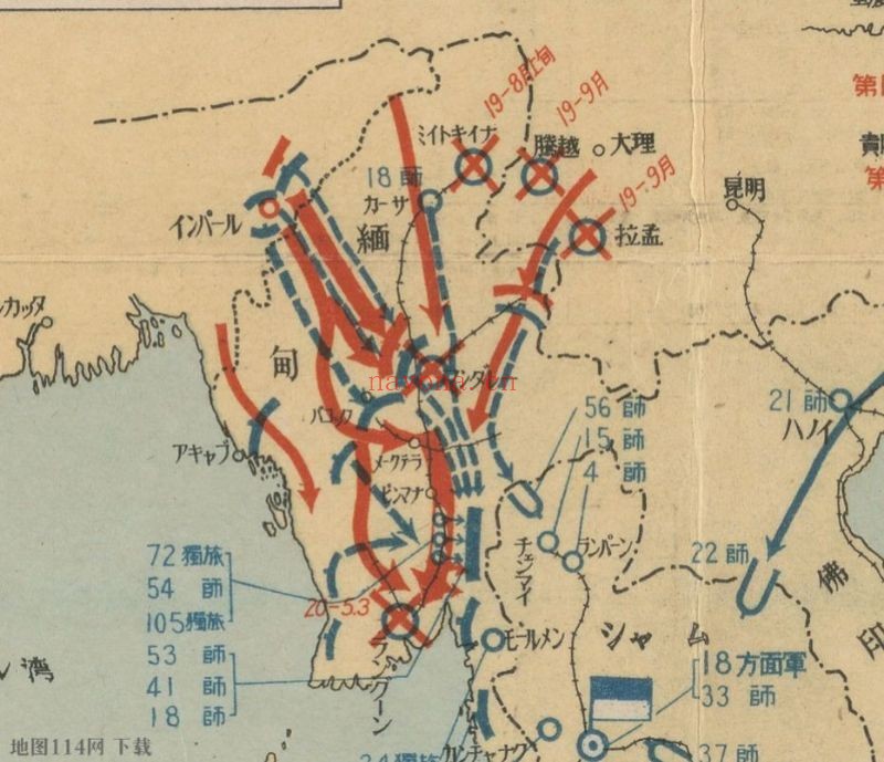 太平洋战争日本陆军战斗力丧失一览地图