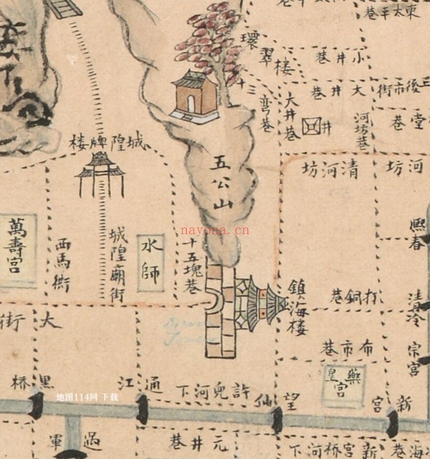1727年清杭城西湖江干湖墅图