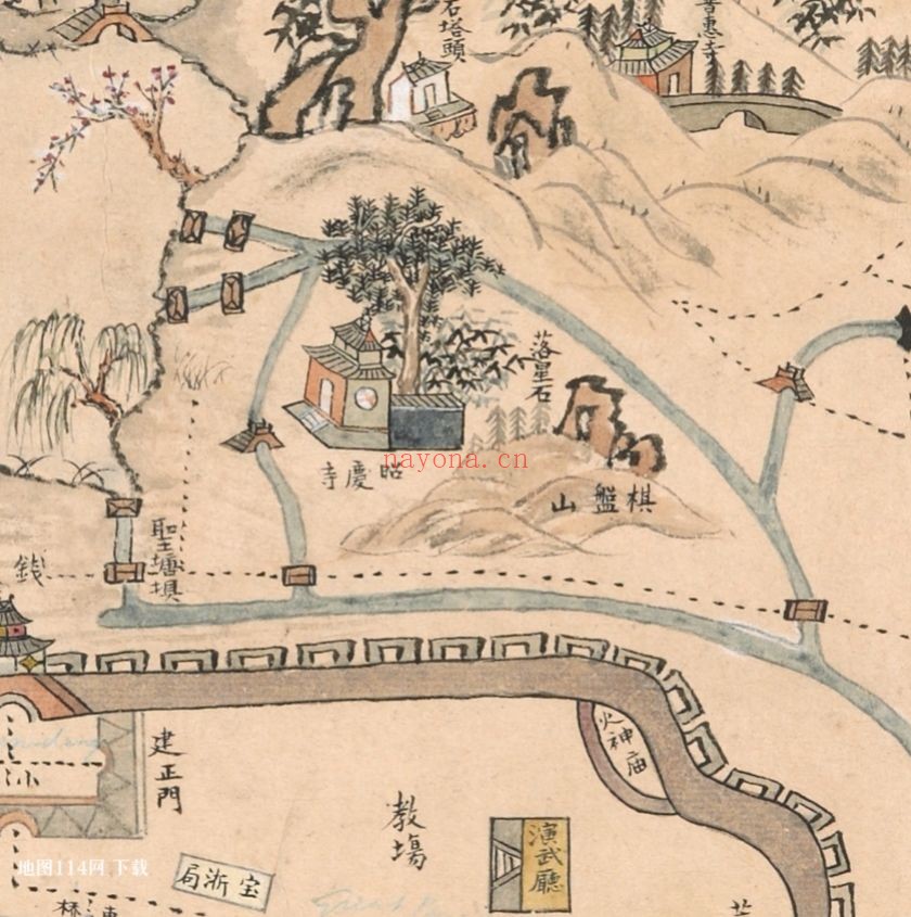 1727年清杭城西湖江干湖墅图