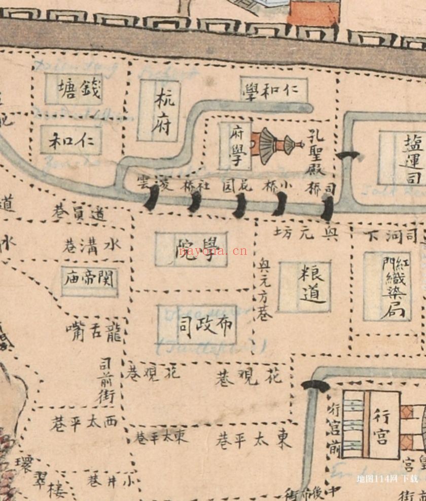 1727年清杭城西湖江干湖墅图