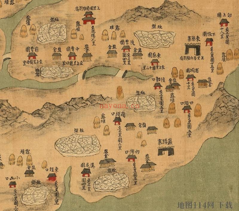 清《闽省盐场全图》高清5P