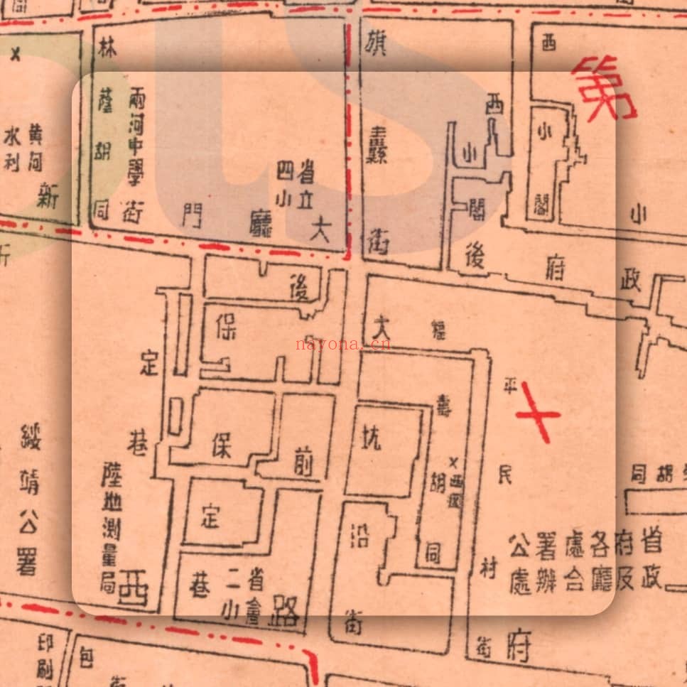 1935年开封城关地籍总图