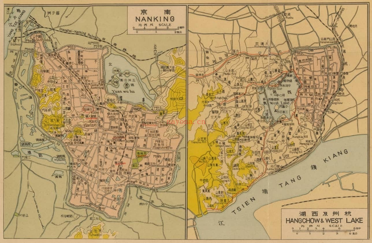 1937年江苏浙江交通明细地图