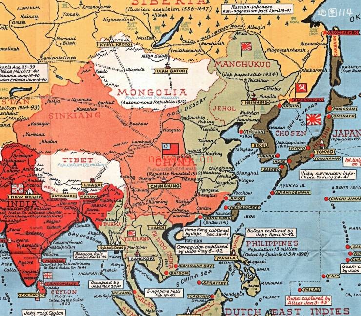1943年二战全球形势图(加绘)