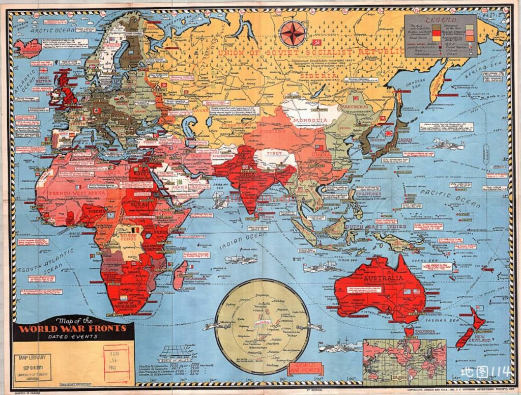 1943年二战全球形势图(加绘)