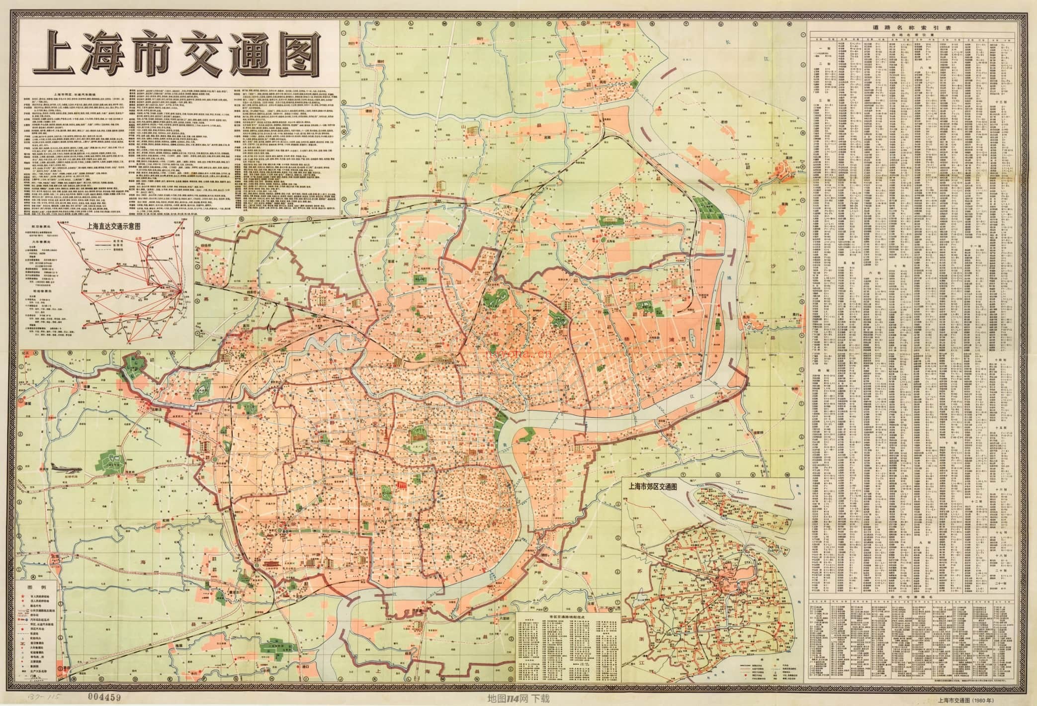 1980年上海市交通图
