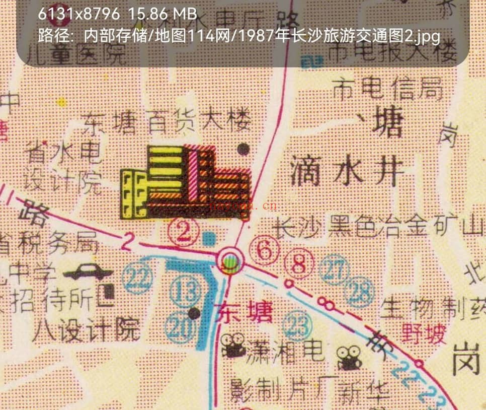 1987年长沙旅游交通图