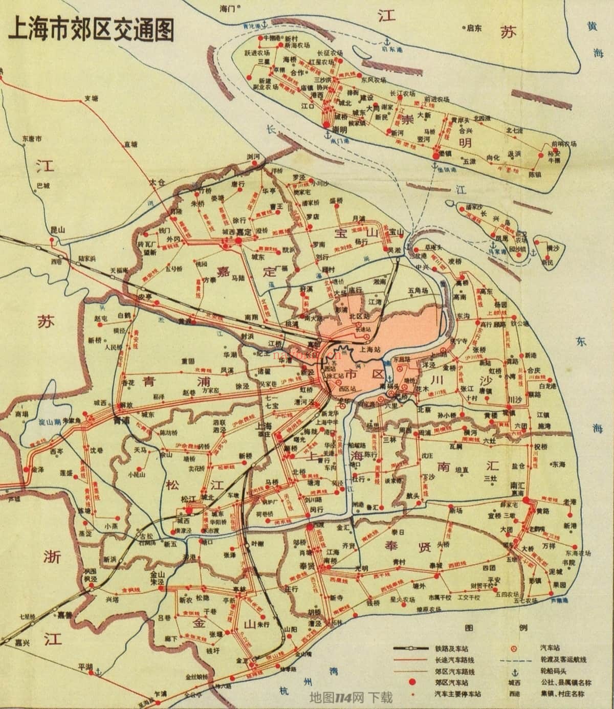 1980年上海市交通图