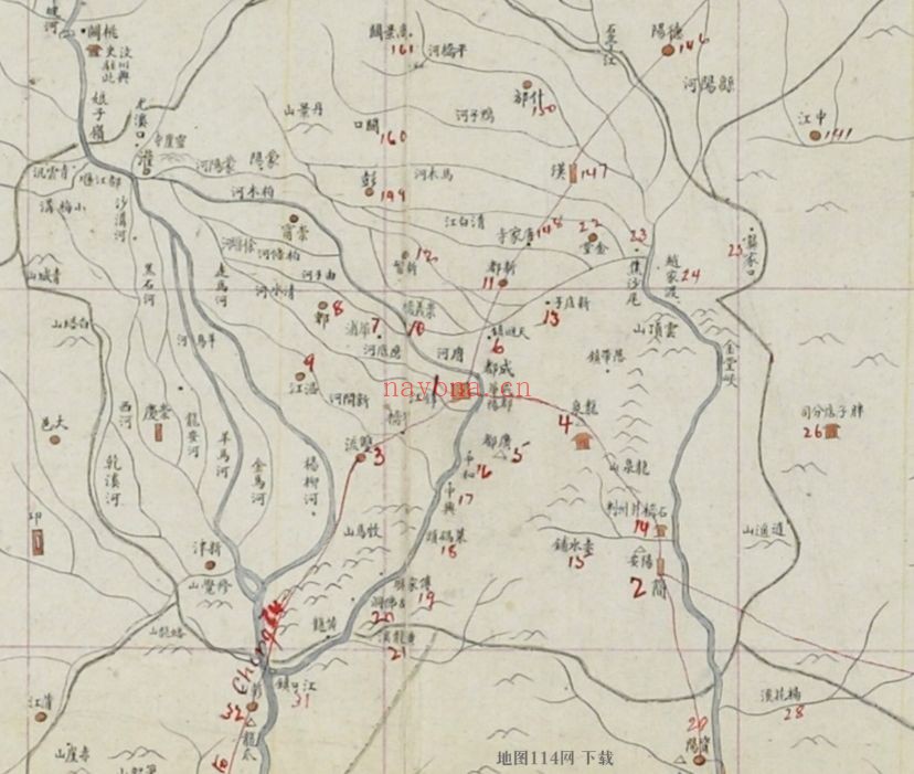 1863年四川八省交界图