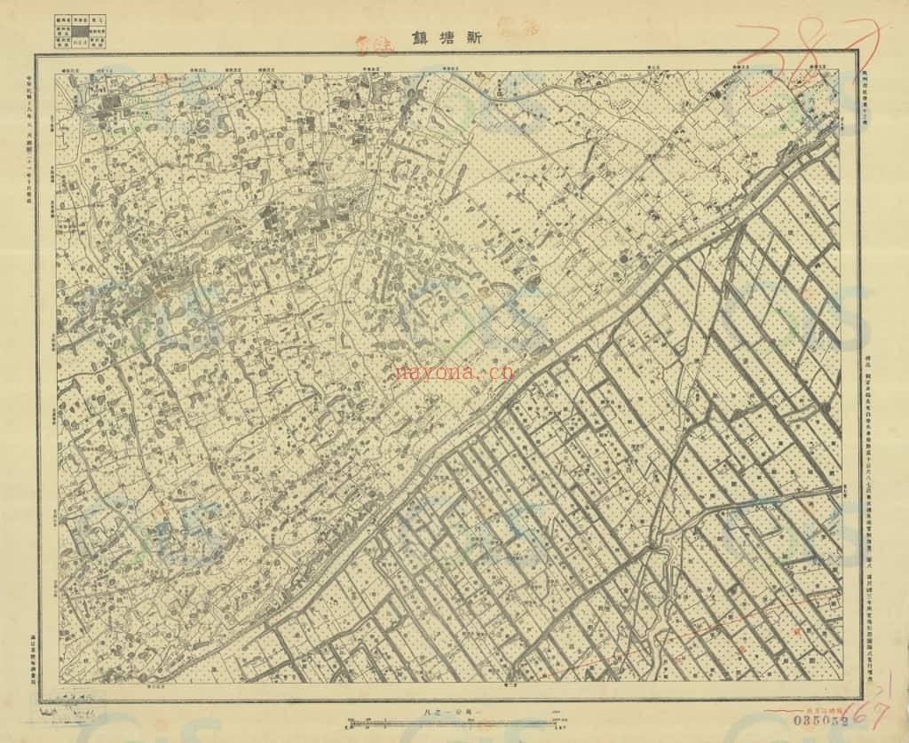 1935年杭州市地形单色版(35幅)
