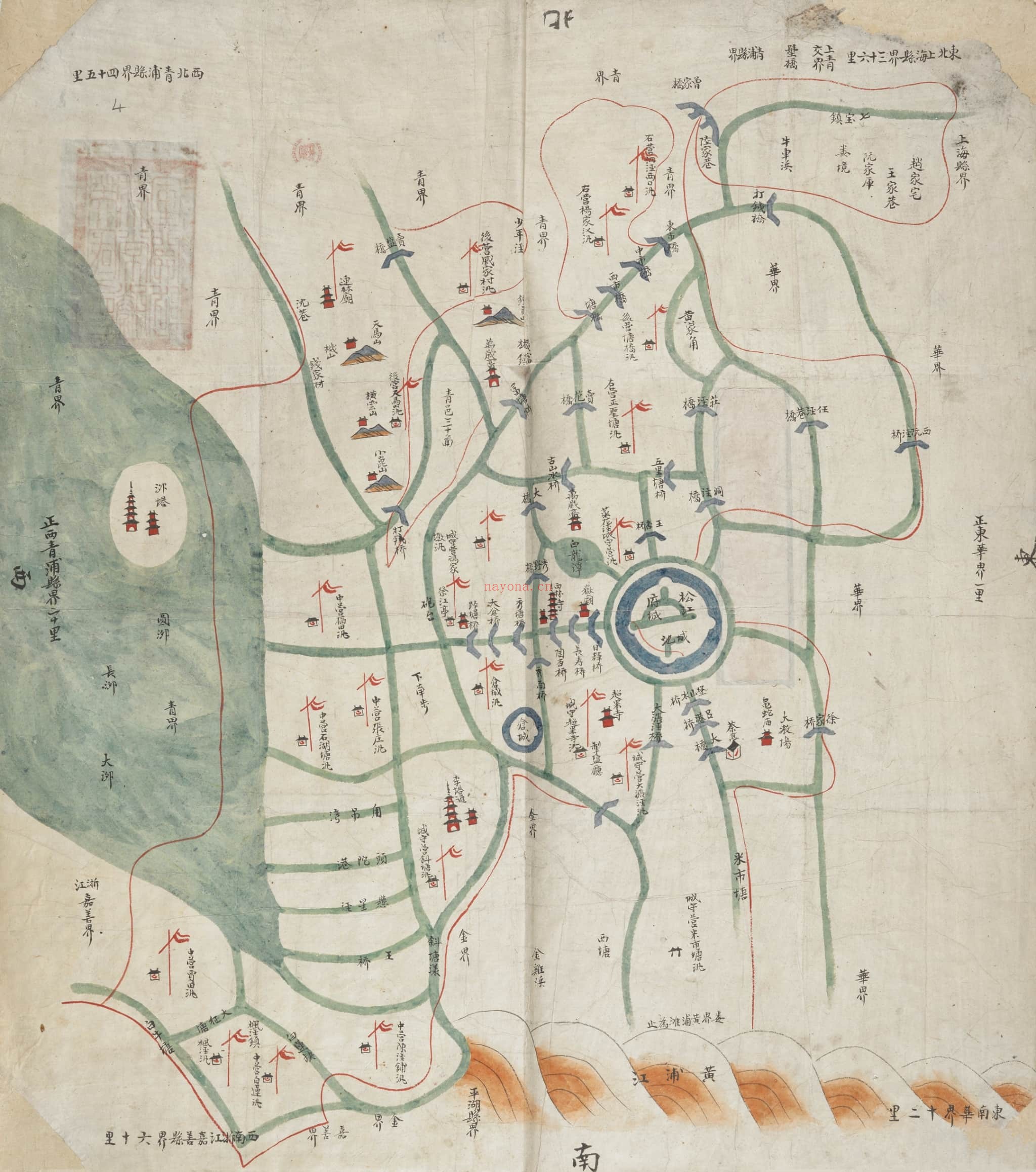 1863年松江府境舆图