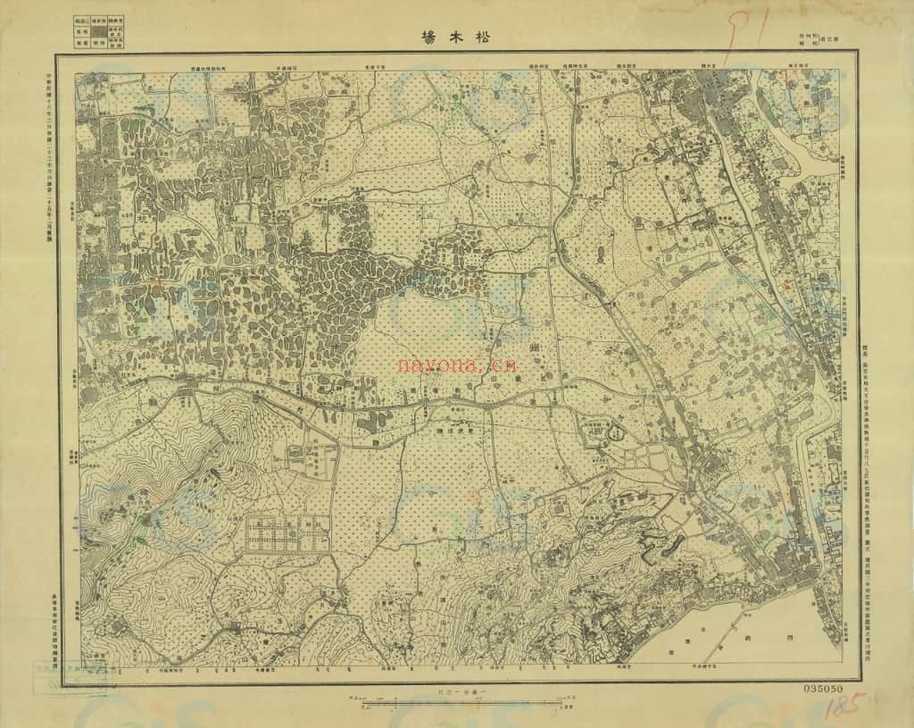 1935年杭州市地形单色版(35幅)