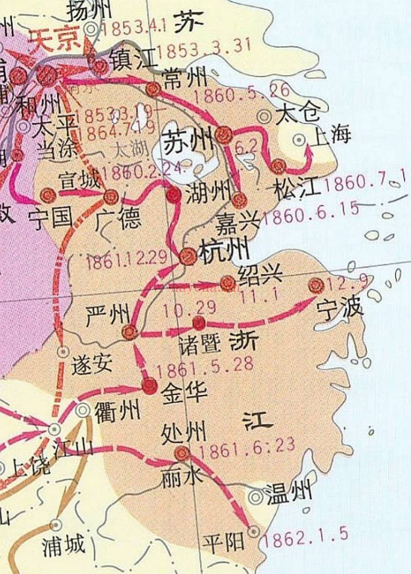 太平天国运动形势图