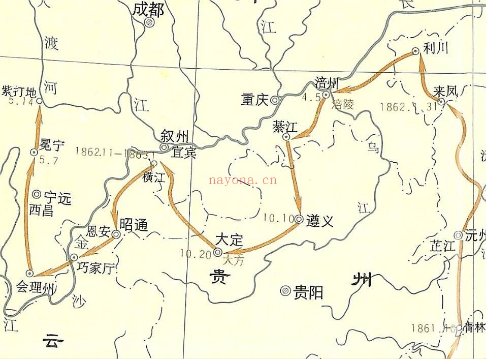 太平天国运动形势图