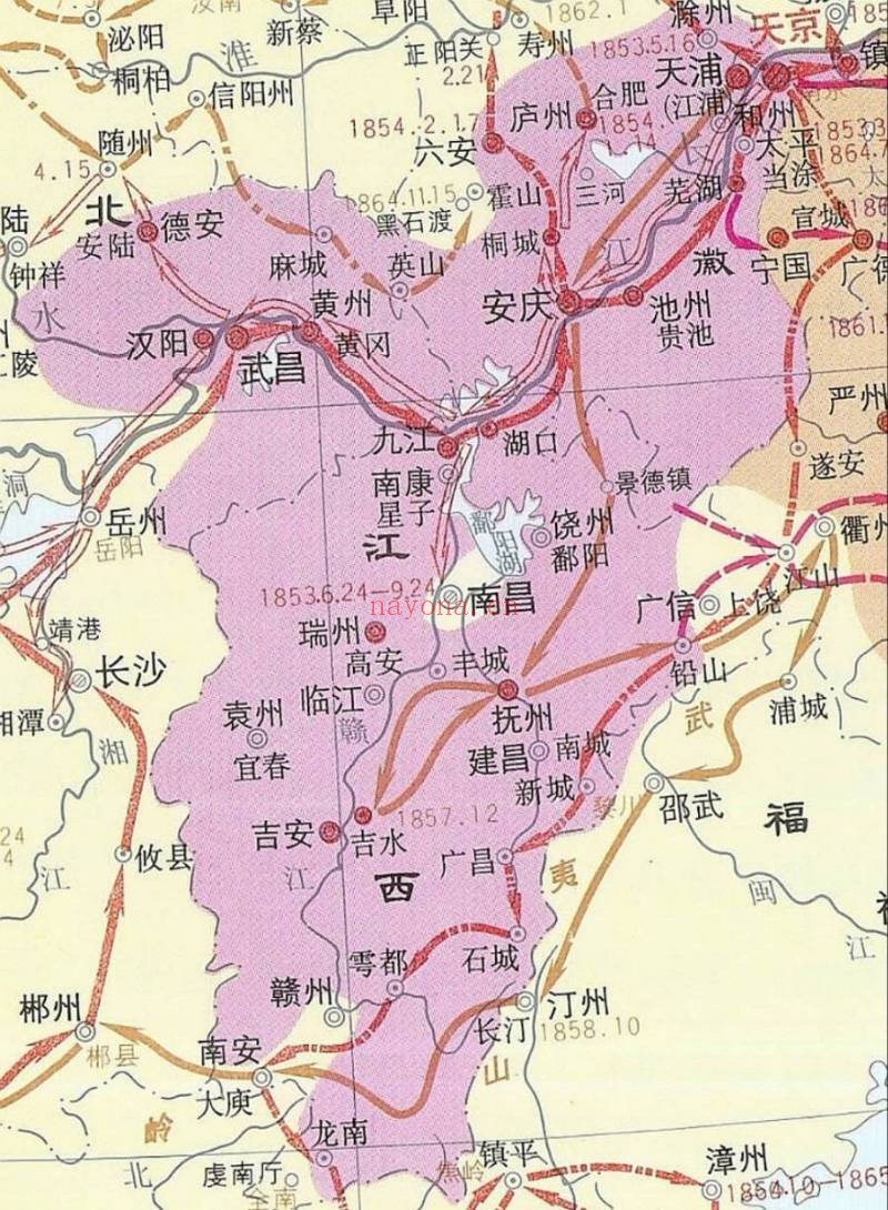 太平天国运动形势图