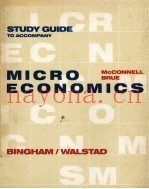 STUDY GUIDE TO ACCOMPANY MC CONNELL AND BRUE:MICROECONOMICS