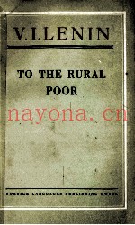 V.I.LENIN TO THE RURAL POOR