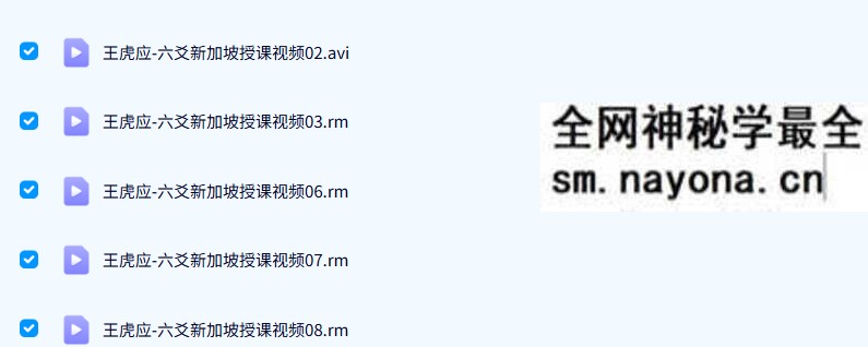 王虎应六爻新加坡讲课两套+资料