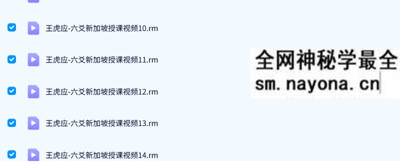 王虎应六爻新加坡讲课两套+资料